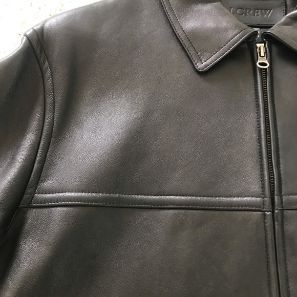Vintage J Crew Leather Jacket Excellent Condition Large - Picture 2 of 16